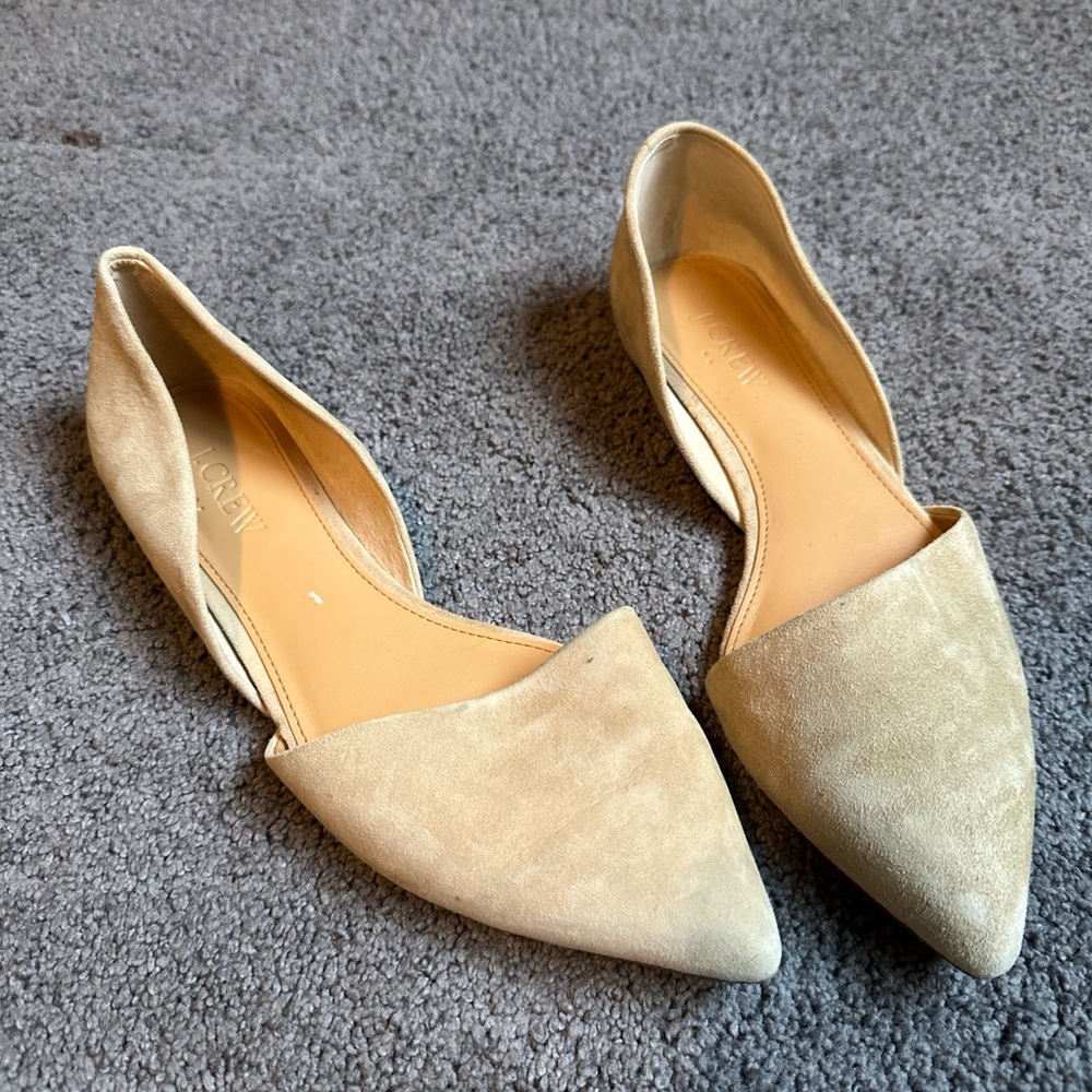 J. Crew Women's Suede Pointed Flats